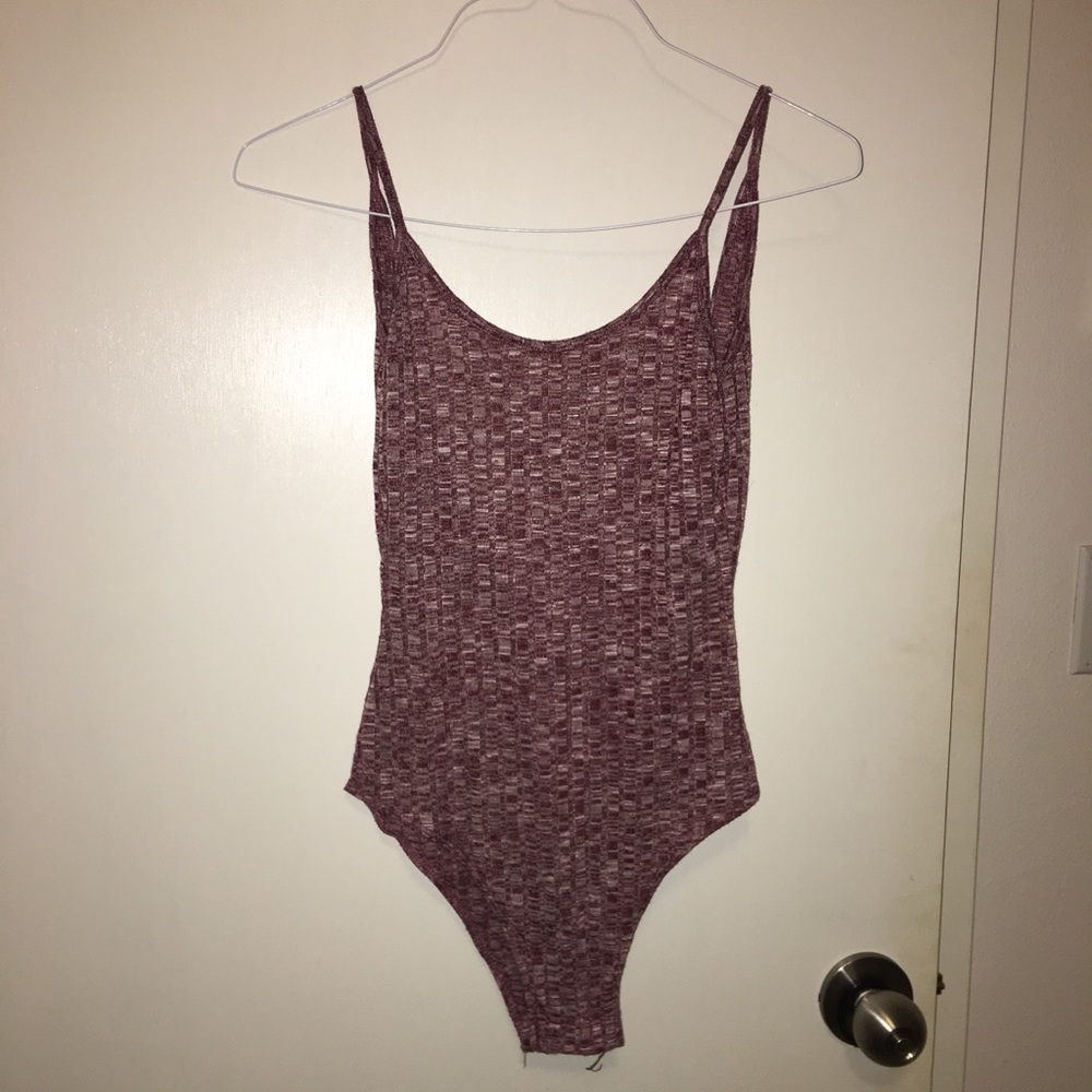 Pacsun ribbed plum bodysuit